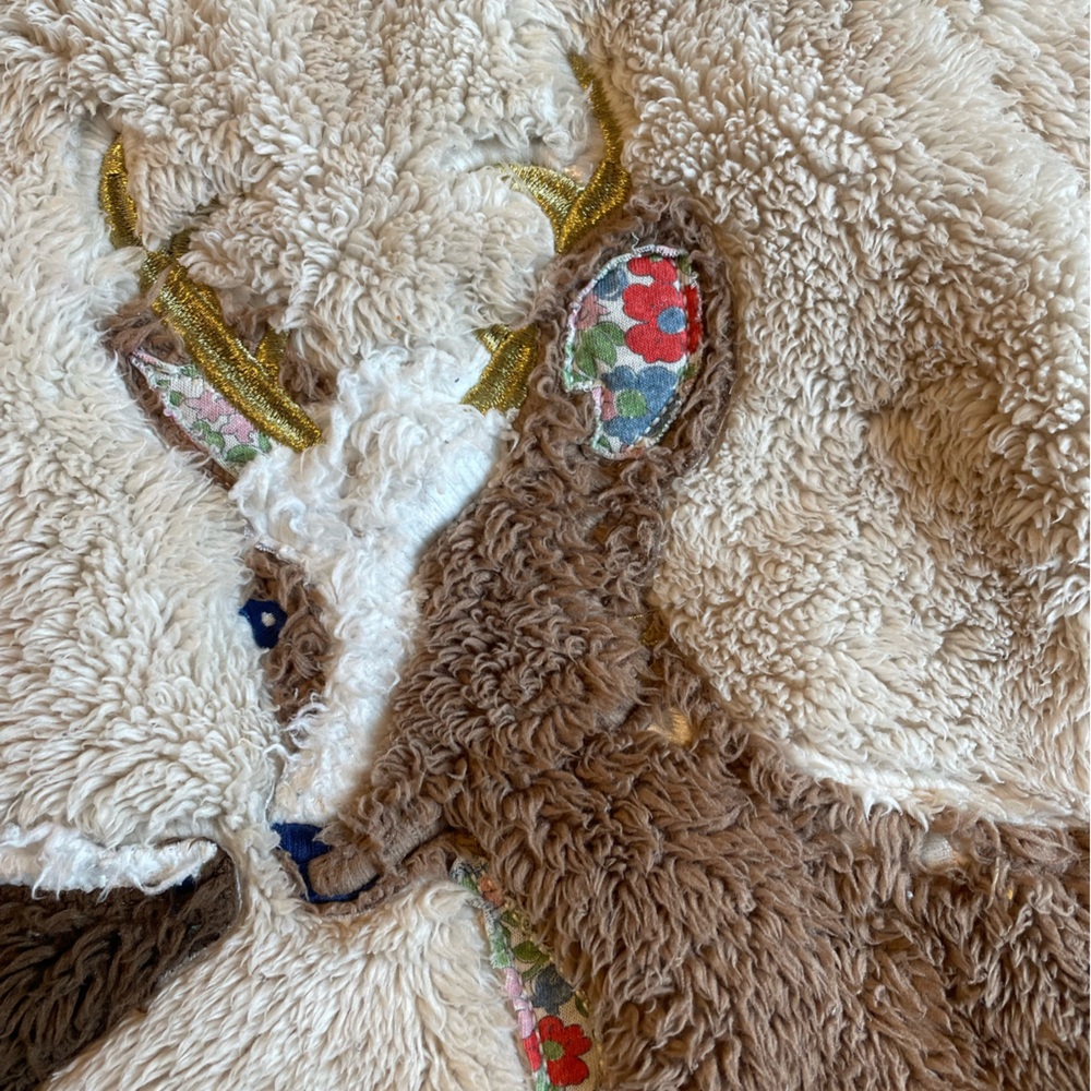 SOLD Mini Boden | Fuzzy Hoodie Dear Appliqué Sweater | 110cm 4-5 years - Picture 5 of 8